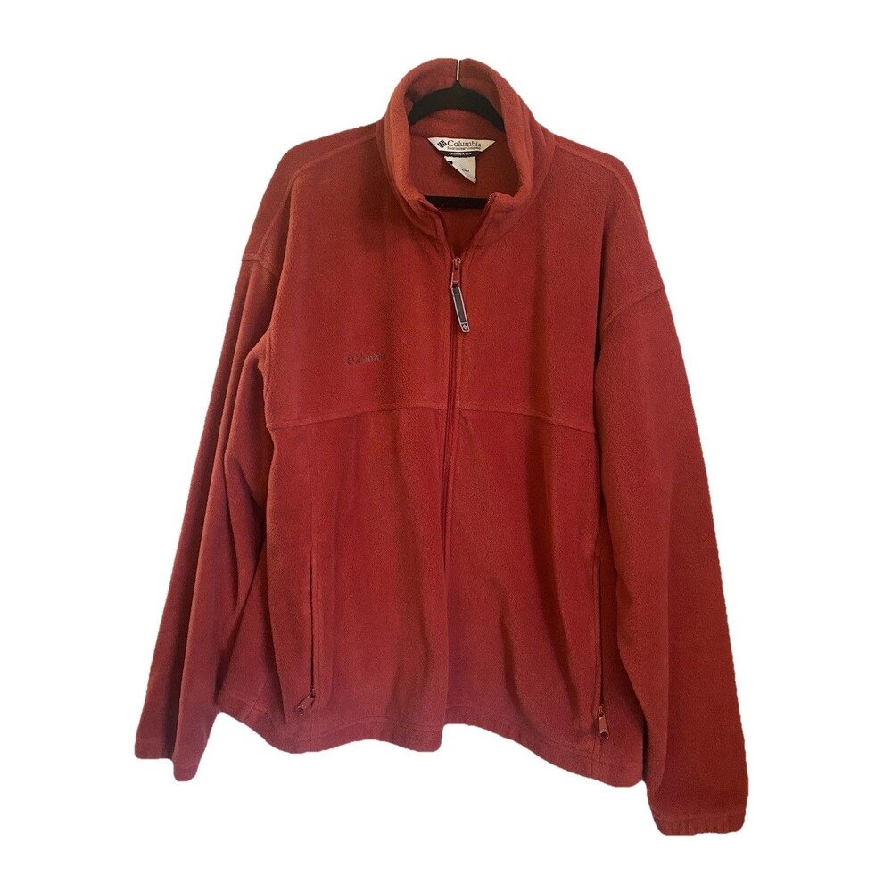 Columbia Sportswear Men's Classic Essential Zip Up Fleece Jacket XL  Red